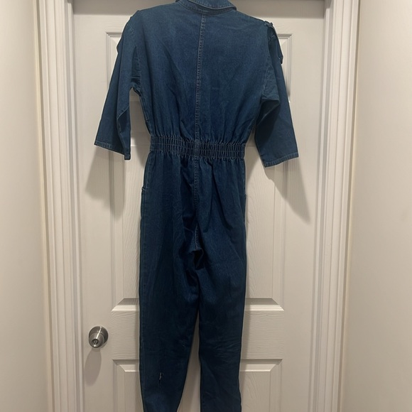 Vintage 80s Dreams Denim Jumpsuit EUC Petite (Small) - Picture 8 of 8
